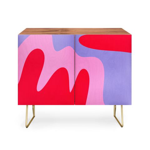 Angela Minca Abstract modern shapes Credenza