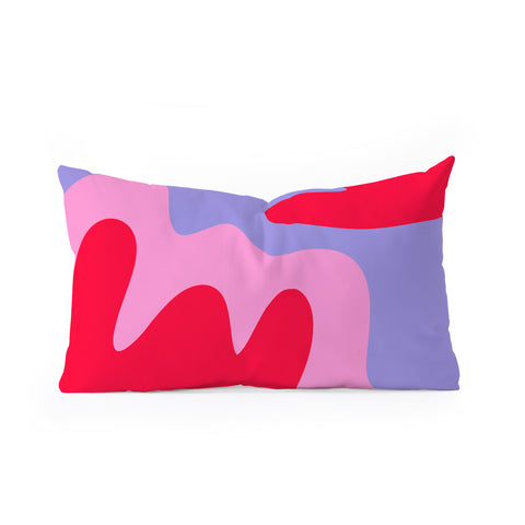 Angela Minca Abstract modern shapes Oblong Throw Pillow