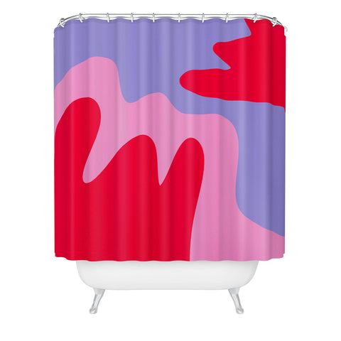 Angela Minca Abstract modern shapes Shower Curtain
