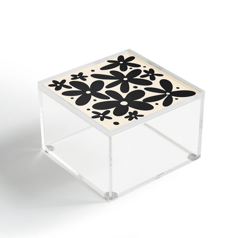 Angela Minca Abstract monochrome daisies Acrylic Box
