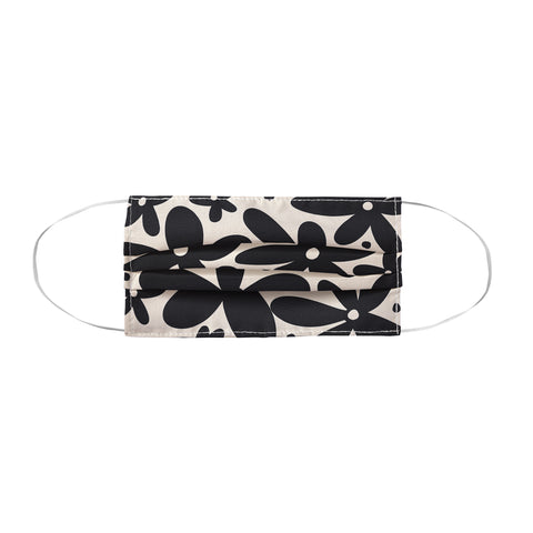 Angela Minca Abstract monochrome daisies Face Mask