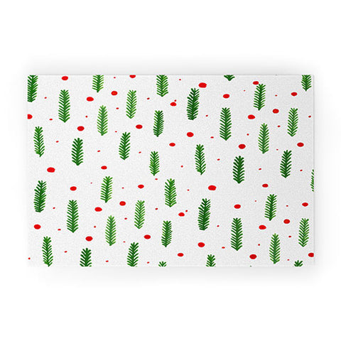 Angela Minca Christmas branches and berries Welcome Mat