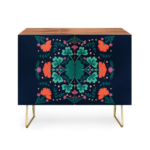 Angela Minca Clovers and flowers Credenza