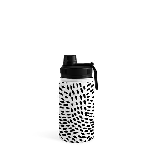 Angela Minca Dot lines black and white Water Bottle