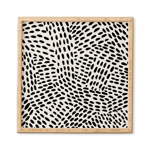 Angela Minca Dot lines black and white Framed Wall Art