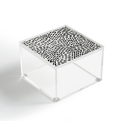 Angela Minca Dot lines black and white Acrylic Box