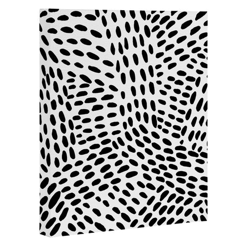 Angela Minca Dot lines black and white Art Canvas