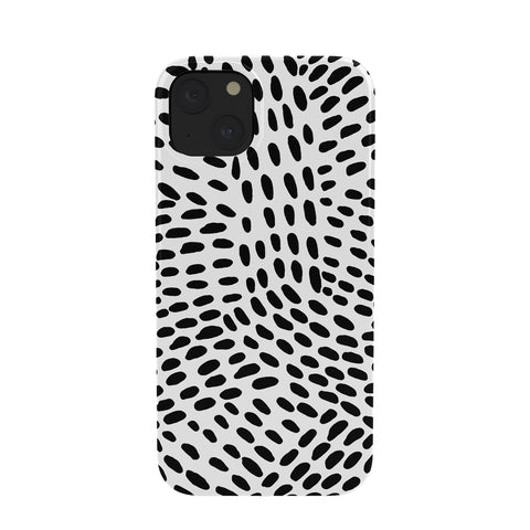 Angela Minca Dot lines black and white Phone Case