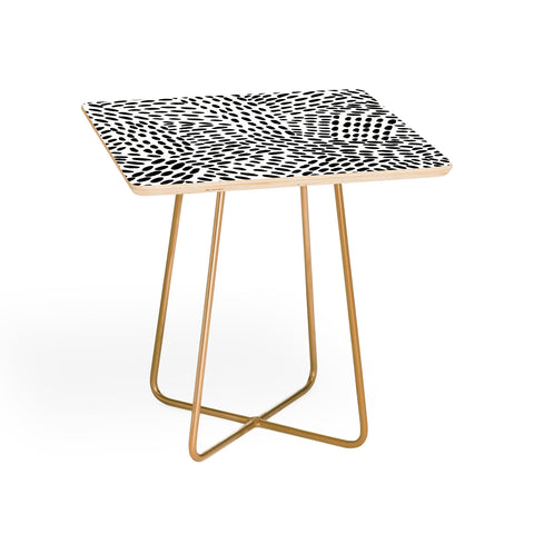 Angela Minca Dot lines black and white Side Table