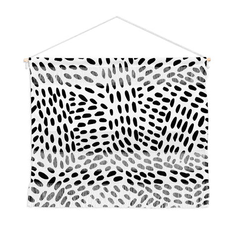 Angela Minca Dot lines black and white Wall Hanging Landscape