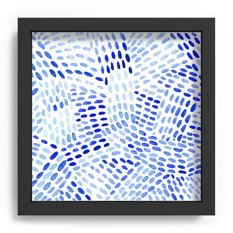 Angela Minca Dot lines blue Recessed Framing Square
