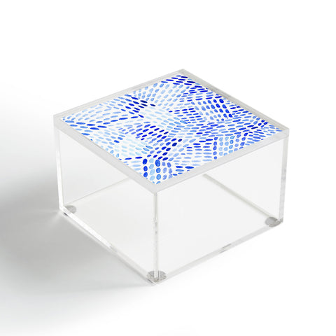 Angela Minca Dot lines blue Acrylic Box