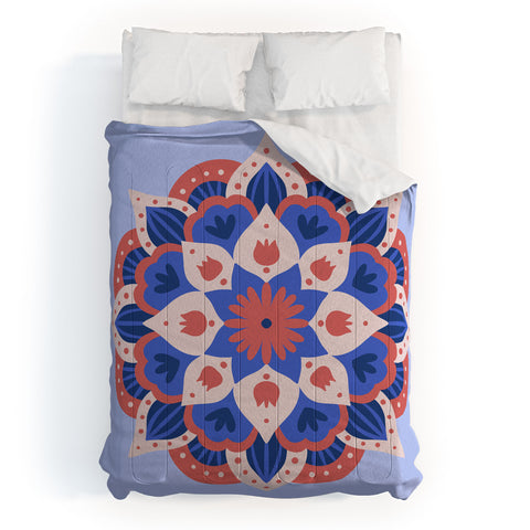 Angela Minca Modern floral mandala Comforter