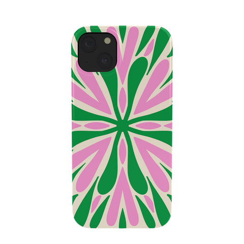 Angela Minca Modern Petals Green and Pink Phone Case