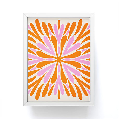 Angela Minca Modern Petals Orange and Pink Framed Mini Art Print