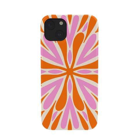 Angela Minca Modern Petals Orange and Pink Phone Case