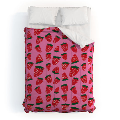 Angela Minca Organic summer strawberries Comforter