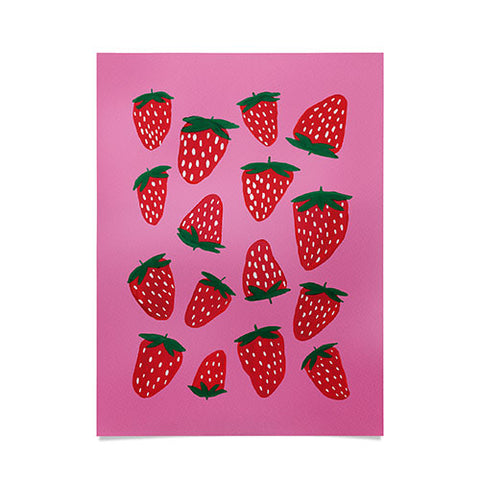 Angela Minca Organic summer strawberries Poster