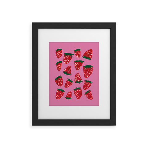 Angela Minca Organic summer strawberries Framed Art Print