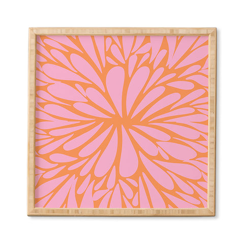 Angela Minca Pink pastel floral burst Framed Wall Art