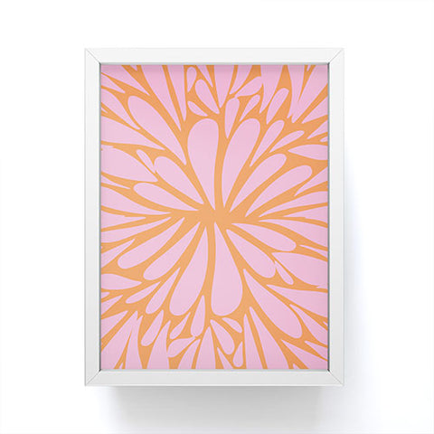 Angela Minca Pink pastel floral burst Framed Mini Art Print