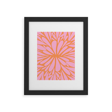 Angela Minca Pink pastel floral burst Framed Art Print