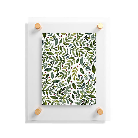 Angela Minca Seasonal branches green Floating Acrylic Print