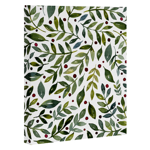 Angela Minca Seasonal branches green Art Canvas