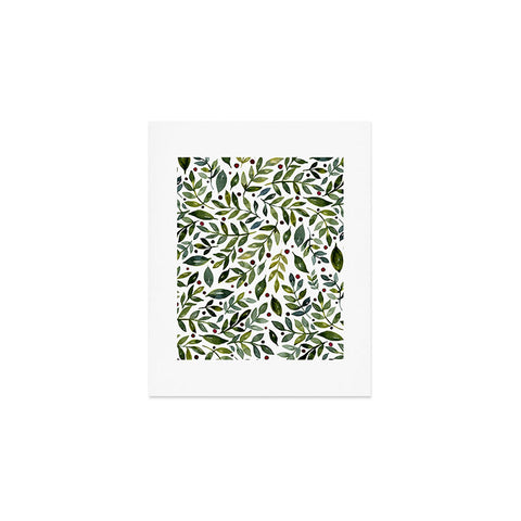 Angela Minca Seasonal branches green Art Print