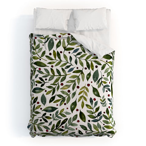 Angela Minca Seasonal branches green Comforter