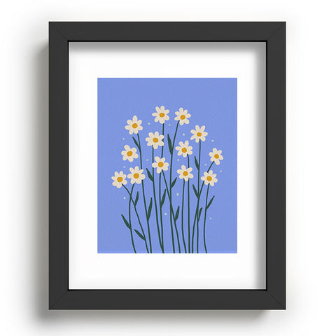 Angela Minca Simple daisies perwinkle Recessed Framing Rectangle