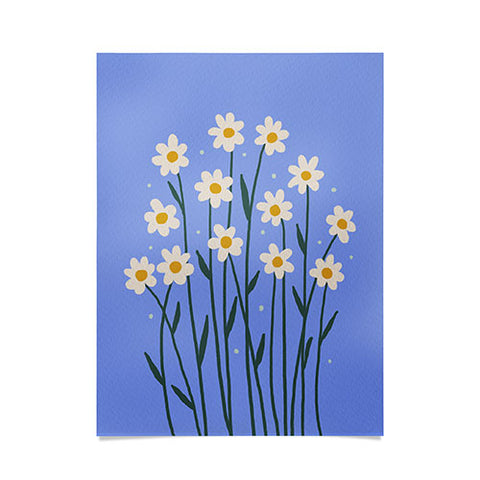 Angela Minca Simple daisies perwinkle Poster
