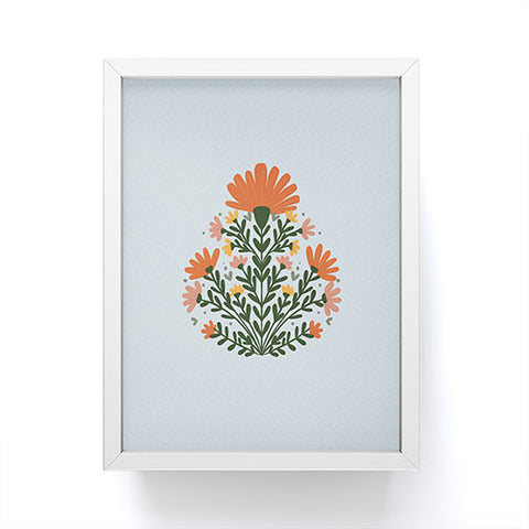 Angela Minca Symmetrical floral bouquet Framed Mini Art Print