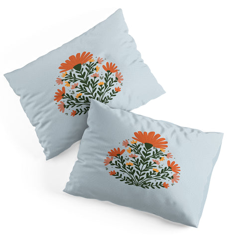 Angela Minca Symmetrical floral bouquet Pillow Shams