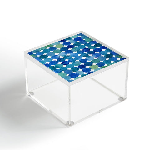 Angela Minca Watercolor dot pattern Acrylic Box