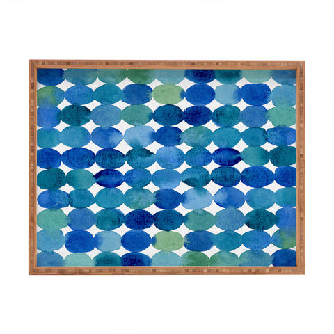 Angela Minca Watercolor dot pattern Rectangular Tray
