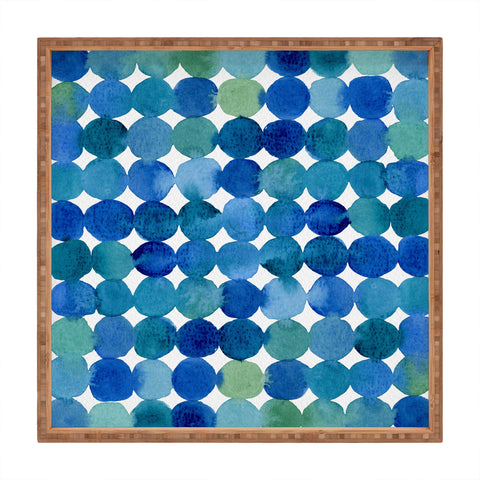 Angela Minca Watercolor dot pattern Square Tray
