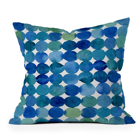 Angela Minca Watercolor dot pattern Throw Pillow