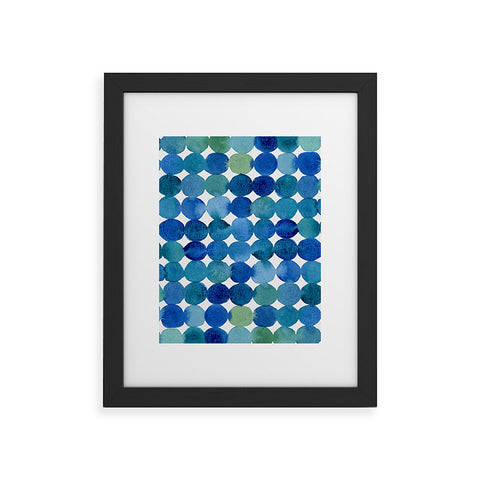 Angela Minca Watercolor dot pattern Framed Art Print