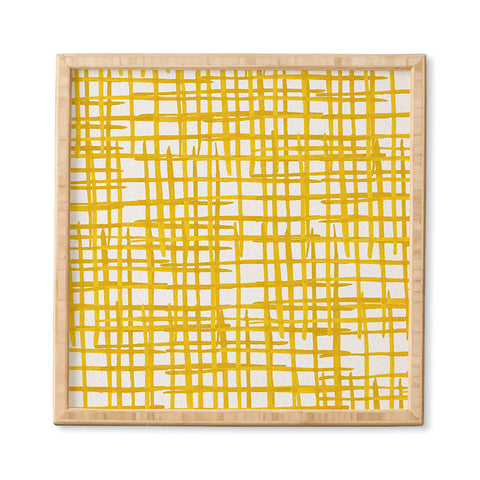 Angela Minca Yellow abstract grid Framed Wall Art
