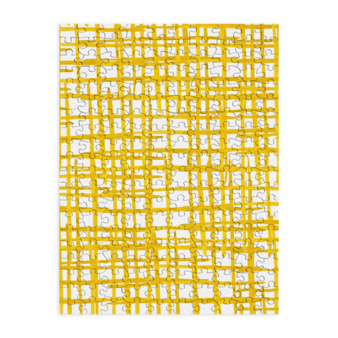 Angela Minca Yellow abstract grid Puzzle