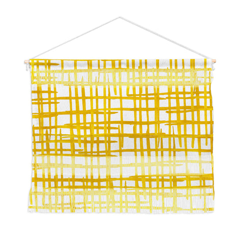 Angela Minca Yellow abstract grid Wall Hanging Landscape