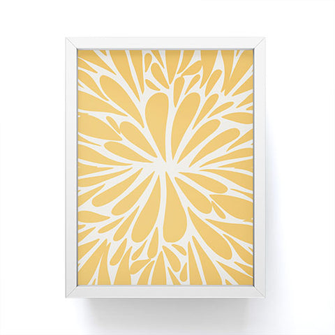 Angela Minca Yellow pastel floral burst Framed Mini Art Print