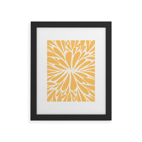 Angela Minca Yellow pastel floral burst Framed Art Print