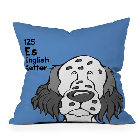 Angry Squirrel Studio English Setter125 Outdoor Throw Pillow