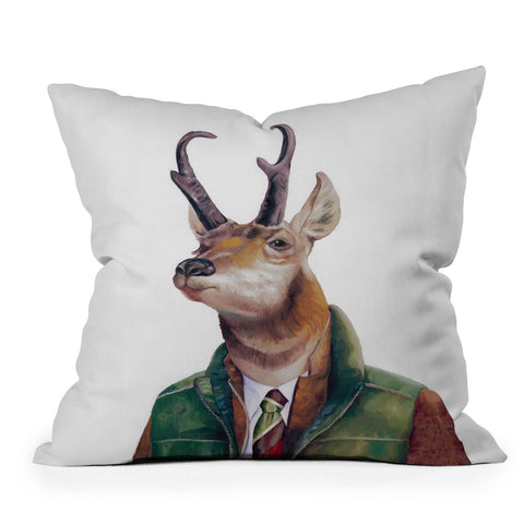 Animal Crew Pronghorn Deer Outdoor Throw Pillow