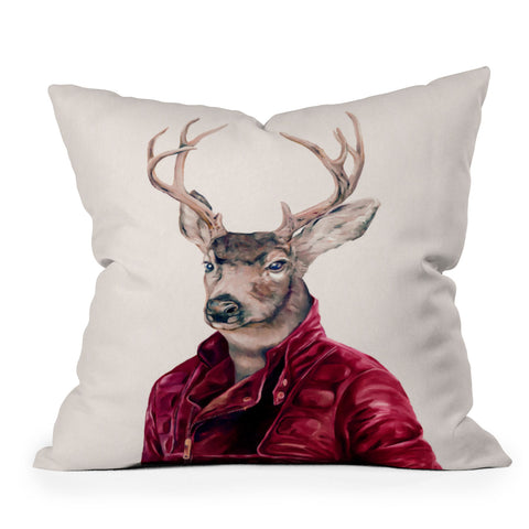 Animal Crew Red Deer Outdoor Throw Pillow