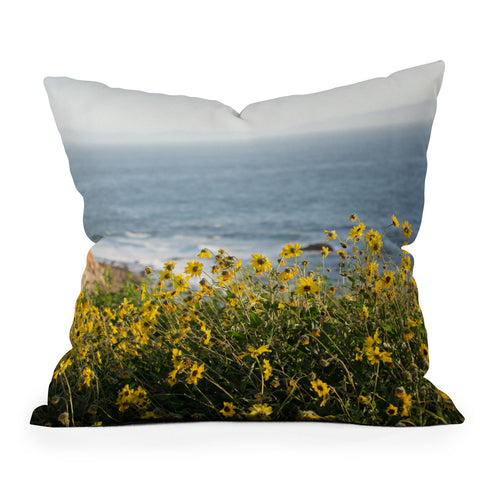 Ann Hudec Coastal Wildflowers Outdoor Throw Pillow