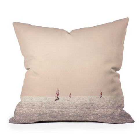 Ann Hudec Ocean Blush Outdoor Throw Pillow