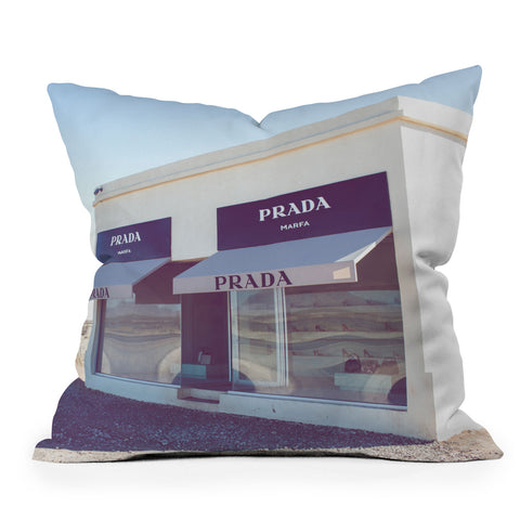 Ann Hudec Prada Marfa Outdoor Throw Pillow